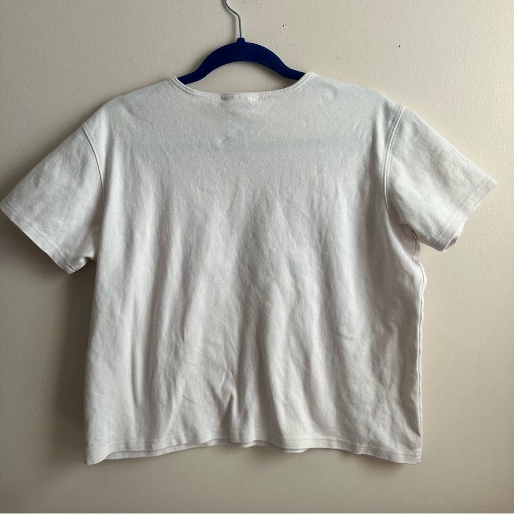 Talbots American Cottage Graphic Embroidered Tee - Picture 5 of 5